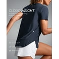 thumbnail image 4 of CRZ YOGA Cloudweight Workout Tops for Women Lightweight Athletic Short Sleeve Shirts Gym Running Side Slit T-Shirts, 4 of 4