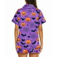 thumbnail image 3 of Tnhcen Women's Halloween Sleepwear Set 2-Piece Pajamas Short Sleeve Top Shorts Costume Themed Outfit S-2XL Multicolor, 3 of 5