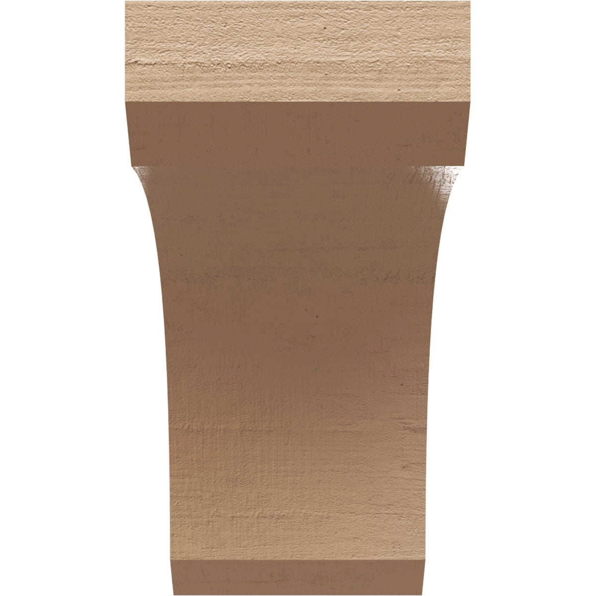 3"W x 6"D x 6"H Classic Legacy Rough Cedar Woodgrain TimberThane Corbel, Primed Tan