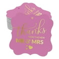 thumbnail image 1 of Inkdotpot Real Gold Foil Bracket Shape Paper Hang Tags Thanks From The New Wedding Favor Tags Pack Of 100, 1 of 7