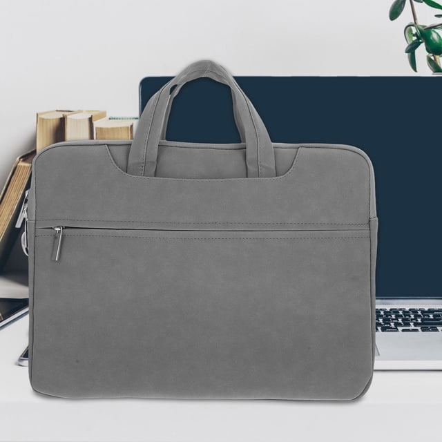 SOPOTUTU Sac Messager en Toile pour la Rentrée Scolaire Housse d'Ordinateur Portable PU Gris Foncé Résistant à l'Usure 1ensemble
