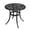 Black, variant on Hassch Aluminum Patio Table with Phoenix Motif, 23.6" Round Outdoor Bistro Table with Umbrella Hole, Weather-Resistant for Garden, Balcony, or Poolside (White)