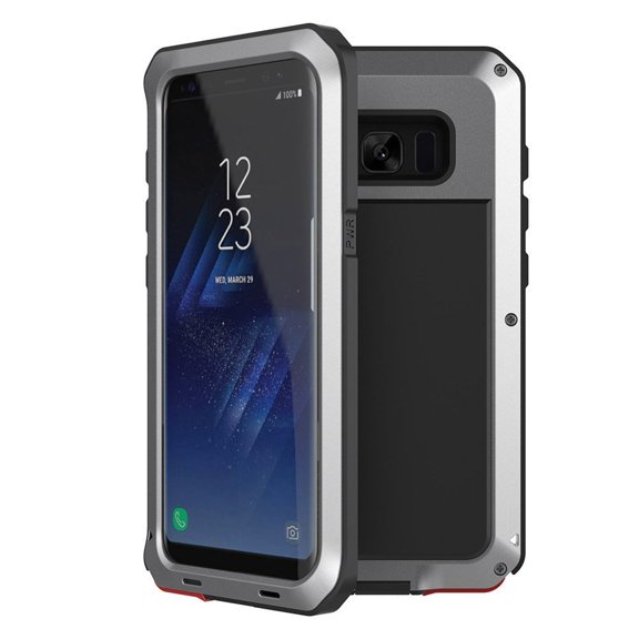 Gorilla Aluminum Metal Samsung Galaxy Note 8 Case (Silver) Heavy Duty Military Grade Shockproof and Scratch Resistant Protection, Rugged Outdoor Travel