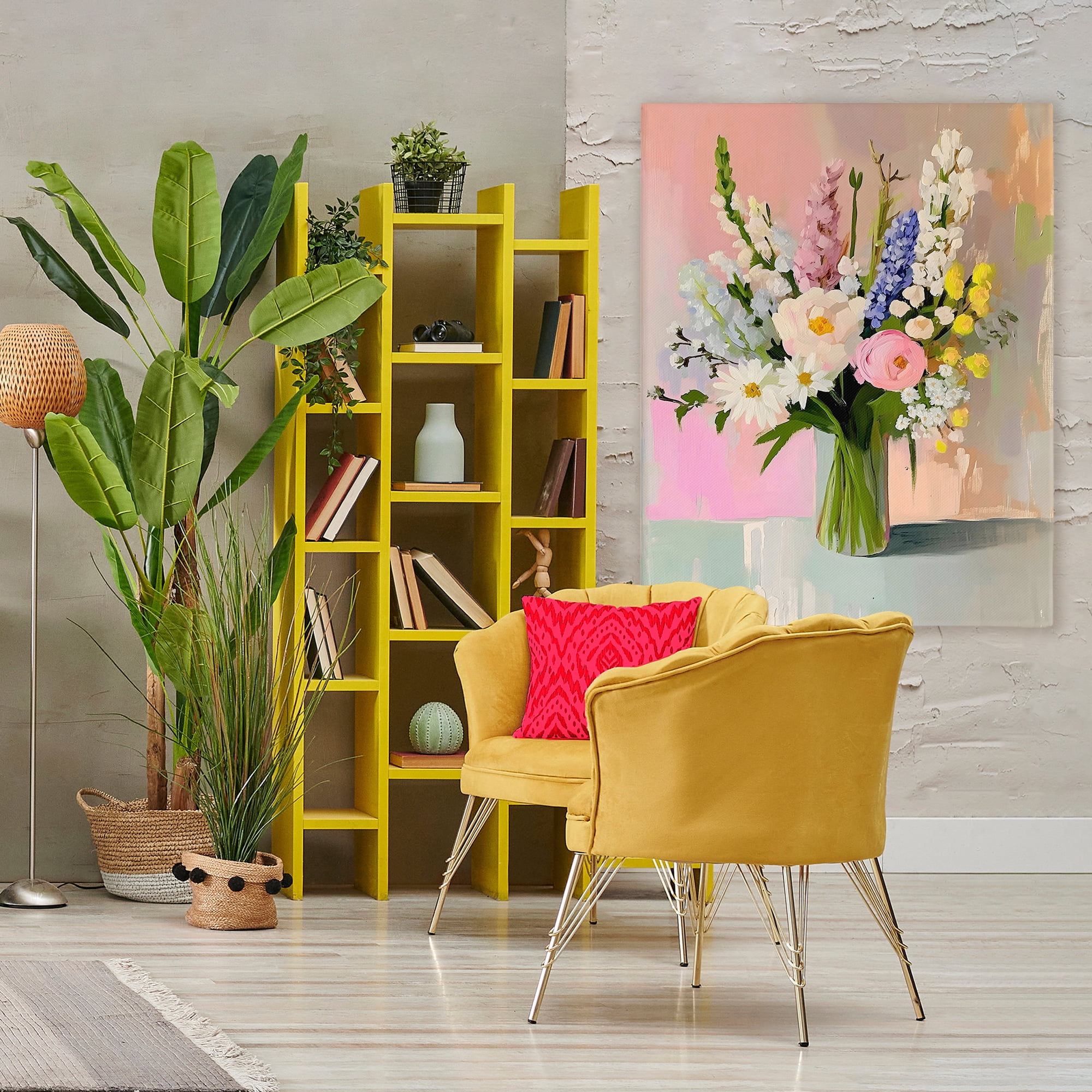 Stupell Industries Glass Vase with Spring Blooms Canvas Wall Art, design by The Prints Vibe