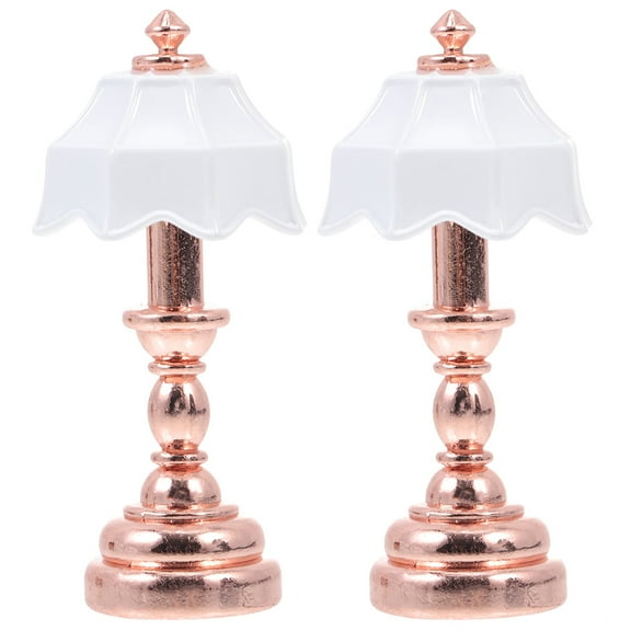 unbranded 2 Pcs Dollhouse Table Lamp Lighting for Bedroom Lamps Child’s Toy