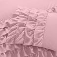 thumbnail image 2 of Chezmoi Collection Ella 2-Piece Pink Shabby Chic Waterfall Ruffled Comforter Set Twin Size, 2 of 4