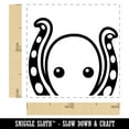 thumbnail image 2 of Peeking Octopus Self-Inking Rubber Stamp Ink Stamper - Yellow Ink - Small 1 Inch, 2 of 7