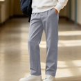 thumbnail image 2 of SGFCWSX Boys Chino Pants, Straight Leg Pleated Button Zipper Relaxed Fit Trousers with Pockets for School Uniform Gray Size 5T, 2 of 8