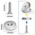 thumbnail image 5 of VNDUEEY Magnets with Holes, Strong Rare Earth Magnets, 16 Pack 40LBS Neodymium Cup Magnet with Stainless Screws for Wall Mounting, Round Base Disc Magnet for for Kitchen, Office, Workplace, DIY Craft, 5 of 6
