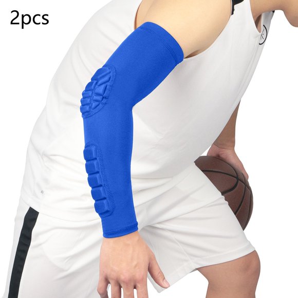 Riforla 2PCS Sports Elbow Equipment Honeycomb Anti Collision Pressure Arm Men's and Women's Basketball Cycling Fitness Skiing Equipment BU1