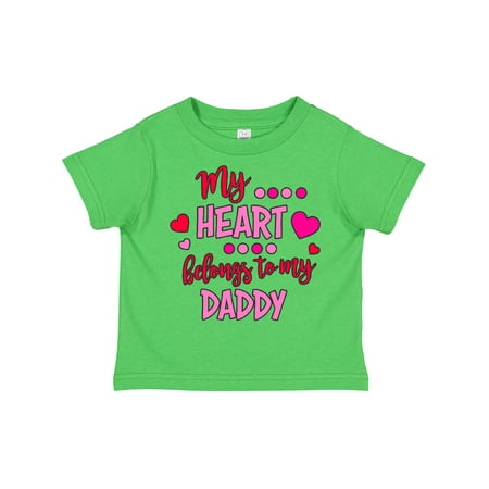 

Inktastic My Heart Belongs to My Daddy Gift Toddler Boy or Toddler Girl T-Shirt