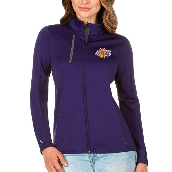 Women's Antigua Purple Los Angeles Lakers Generation Full-Zip Jacket