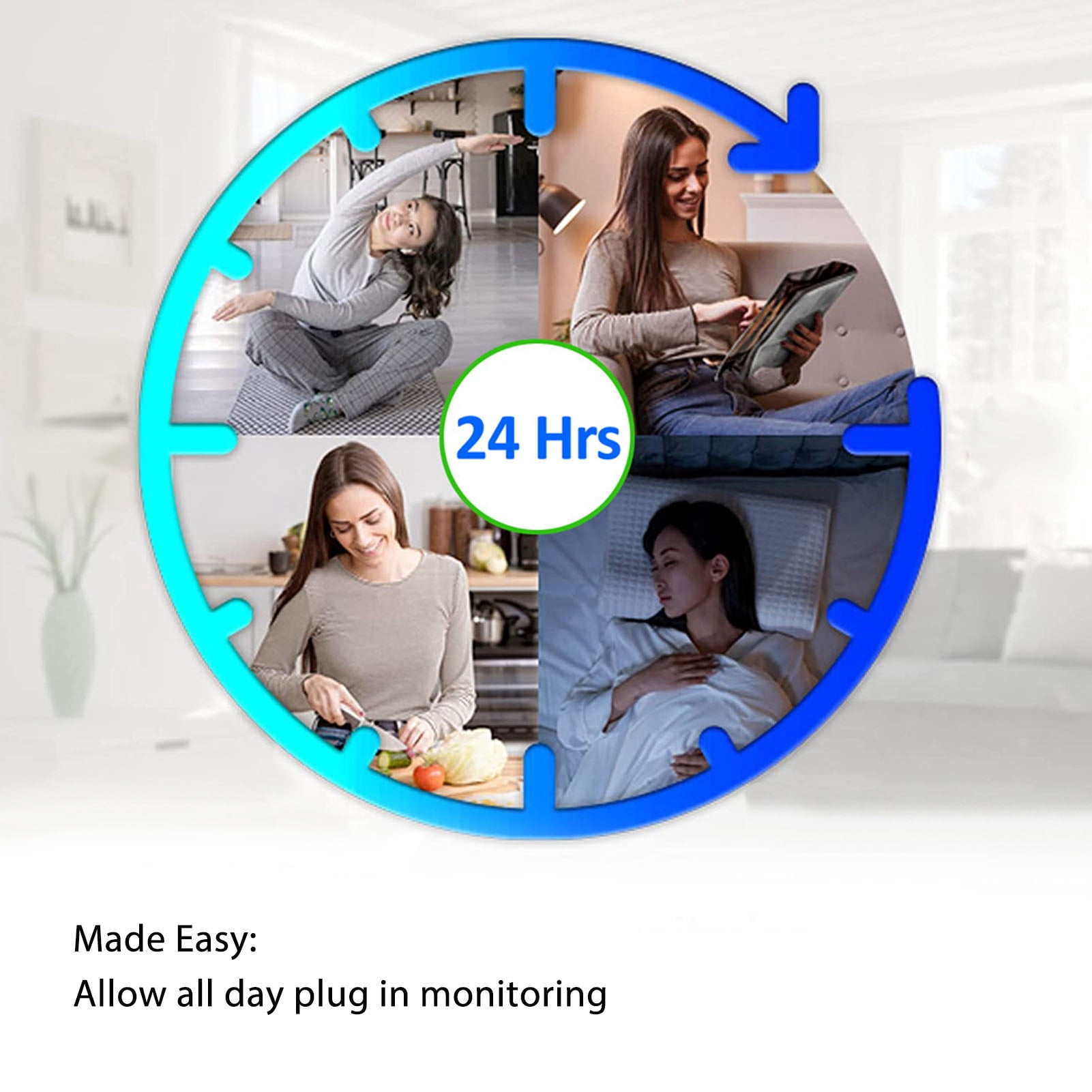 YAHHU 2.0-Inch HD Video Baby Monitor System with Night Vision, Two-Way Audio Talk, Room Temperature Sensor, Built-In Lullabies, and Extended Battery Life, White, US Plug Edition
