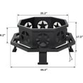 thumbnail image 5 of AUHILENCE 45 inch Extra Large Fire Pit for Outside Octagonal Heavy Duty Firepit for Camping, Backyard, Patio, Black, 5 of 6