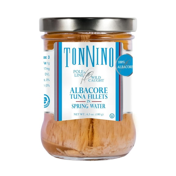 (Pack of 6), Tonnino Albacore Tuna Fillets in Spring Water, 6.3 oz