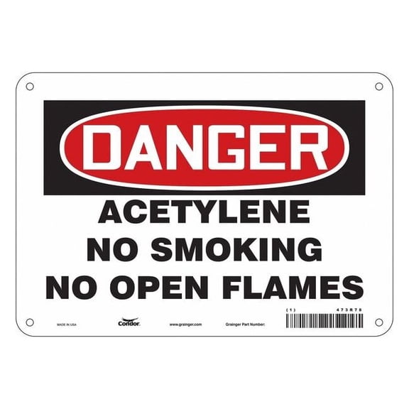 Condor No Smoking Sign, 7" H, 10" W, Vertical Rectangle, English, 473R78 473R78