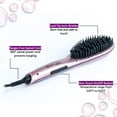 thumbnail image 3 of Esvee Professional 11" Ceramic Heated Hair Straightening Brush, Anti-Static Technology, Lipstick, Multi-color, 3 of 7