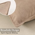 thumbnail image 4 of Throw Pillows Cushion for Couch Set of 4, Yamaziot 18"x18" Decorative Pillow for Sofa Accent Pillow Bed Living Room, Solid Brown, Chenille, 4 of 8