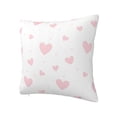 thumbnail image 2 of YFYANG Square Decorative Throw Pillow Case (Without Pillow Insert), Pink Cute Heart Doodle Bedroom Sofa Car Cushion Cover, 22"x22", 2 of 9