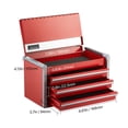 thumbnail image 3 of Metal Tool Box 8.6-inch, with 3 Drawers, Mini Metal Toolbox Design, for Home Office Apartment Bedroom Living Room, Small Space Storage, Daily Organization, Entryway Use, Commercial Lobby, 3 of 8