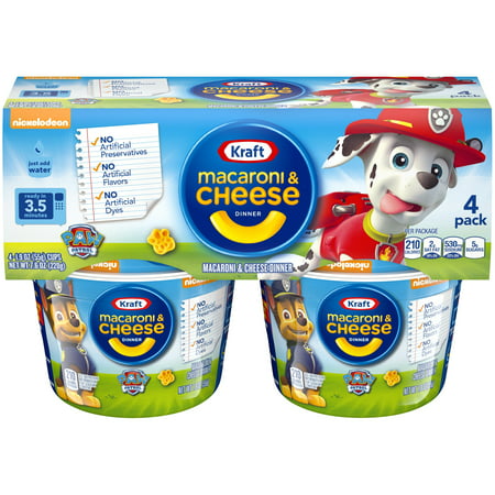 (2 Pack) Kraft Paw Patrol Shapes Macaroni & Cheese Dinner 4-1.9 oz.