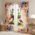 thumbnail image 2 of Homewish Kawaii Frog Animal Black Out Curtains for Teens, Rustic Groovy Floral Curtains Pack of 2 (42x63 Each), Jungle Mushroom Bedroom Curtains, Curtains and Drapes Decor, 2 of 6