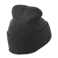 thumbnail image 4 of Small Diamond Embroidered Long Beanie - Grey OSFM, 4 of 5