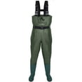 thumbnail image 1 of Chest Waders, Fishing Waders for Men & Women with Insulated Boots and Wading Belt, Two-ply Waterproof Nylon/PVC Bootfoot Wader (Size9-13), 1 of 7