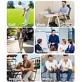thumbnail image 5 of Lavenicole Men's Golf Work Pants 30" 32" Classic Fit Stretch Flat Front Casual Dress Pants with Pockets Khaki, 5 of 6