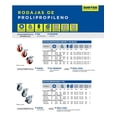 thumbnail image 2 of Rodaja Polipropileno Y Poliuretano Rojo Gira Freno 6 Surtek Surtek RR15B, 2 of 3
