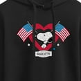 thumbnail image 3 of Peanuts - Snoopy Since 1776 Flag Heart - Juniors Cropped Pullover Hoodie, 3 of 6