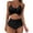 Black, variant on Beach Women's Swimsuits Sets, Solid Color 1 Piece Swimsuits Wine