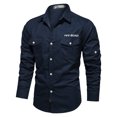 thumbnail image 2 of TAIAOJING Mens Button Down Shirts S Cotton Sizes Plus Military Style Long Sleeve Washed Outdoor Blouse, 2 of 4