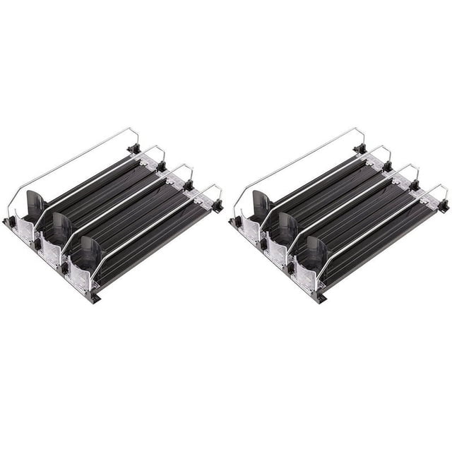 Dispensador de latas de refresco 2X para refrigerador con deslizamiento ajustable: perfecto para refrescos, cerveza y otras bebidas