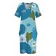 thumbnail image 3 of Vestido holgado con bolsillos para mujer traje Retro con estampado Floral azul para fiesta de boda y verano, 3 of 6