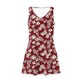 thumbnail image 7 of Zpanxa Casual Printed Dress Women's Sleeveless V Neck Loose Fit Summer Day Dress with Pockets, 7 of 7