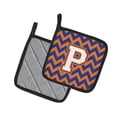 thumbnail image 2 of Caroline's Treasures CJ1060-PPTHD Letter P Chevron Blue and Orange #3 Pair of Pot Holders, 7.5HX7.5W, multicolor, 2 of 2