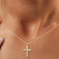 thumbnail image 4 of Layered Cross Necklace for Women, 14K Gold Plated/Sterling Silver Plated Choker Necklaces for Women Stack Simple Cross Pendant Necklaces Jewelry for Women Girls Trendy, 4 of 5