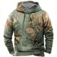 thumbnail image 2 of Sudadera con capucha con gráfico de brújula retro para hombre, sudadera de manga larga de gran tamaño, sudadera con capucha con estampado completo, ropa de calle vintage para hombre, 2 of 4