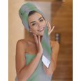 thumbnail image 7 of Green Grey Towel Set of 3, Soft Microfiber Bath Towels, Hand Towel, Washcloths, Modern Minimalist Solid Vertical Stripes Quick-Dry Absorbent Towels for Bathroom Kitchen Hotel Beach Gym Spa, 7 of 7