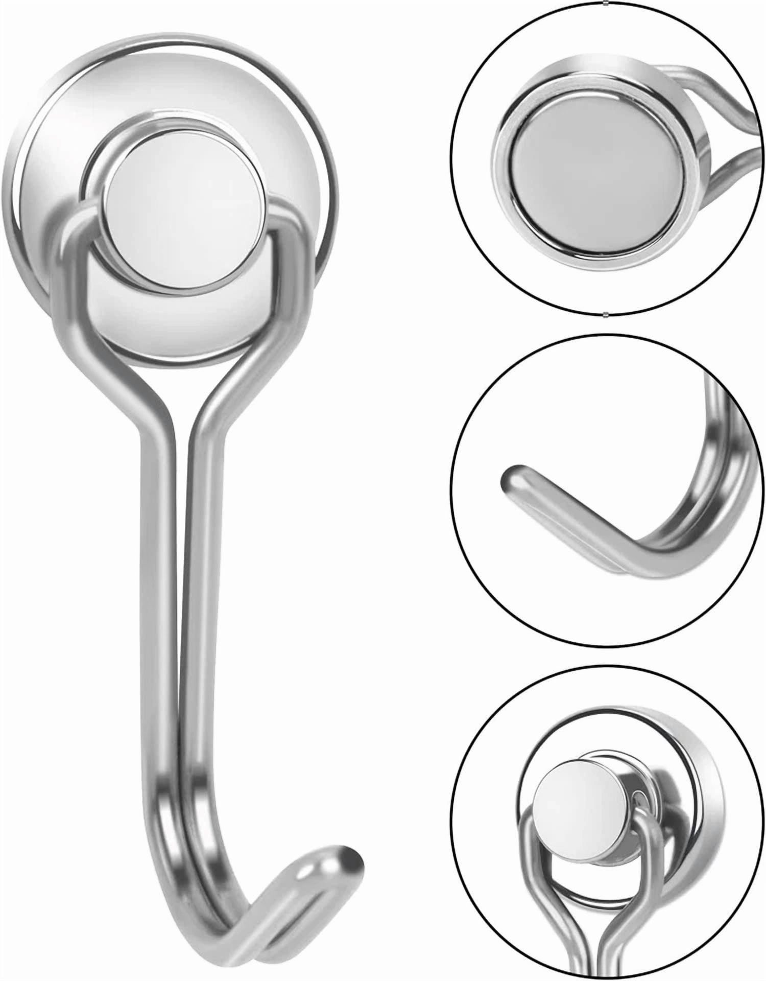 CRESTIN- E Bavite Swivel Swing Magnetic Hook New Upgraded, 30Lb(6Pack) Refrigerator Magne