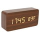 thumbnail image 1 of Reloj despertador digital Jadeshay de madera LED alarma para dormitorio, 1 of 8