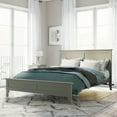 thumbnail image 4 of Modern Gray Solid Wood King Platform Bed, 4 of 8