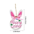 thumbnail image 3 of HuiXinOu Wooden Bunny Hanging Ornament Easter Party Home Decor Wall Shelf Decoration Spring Festival Gift for Kids Room Living Area, Pink, 3 of 6