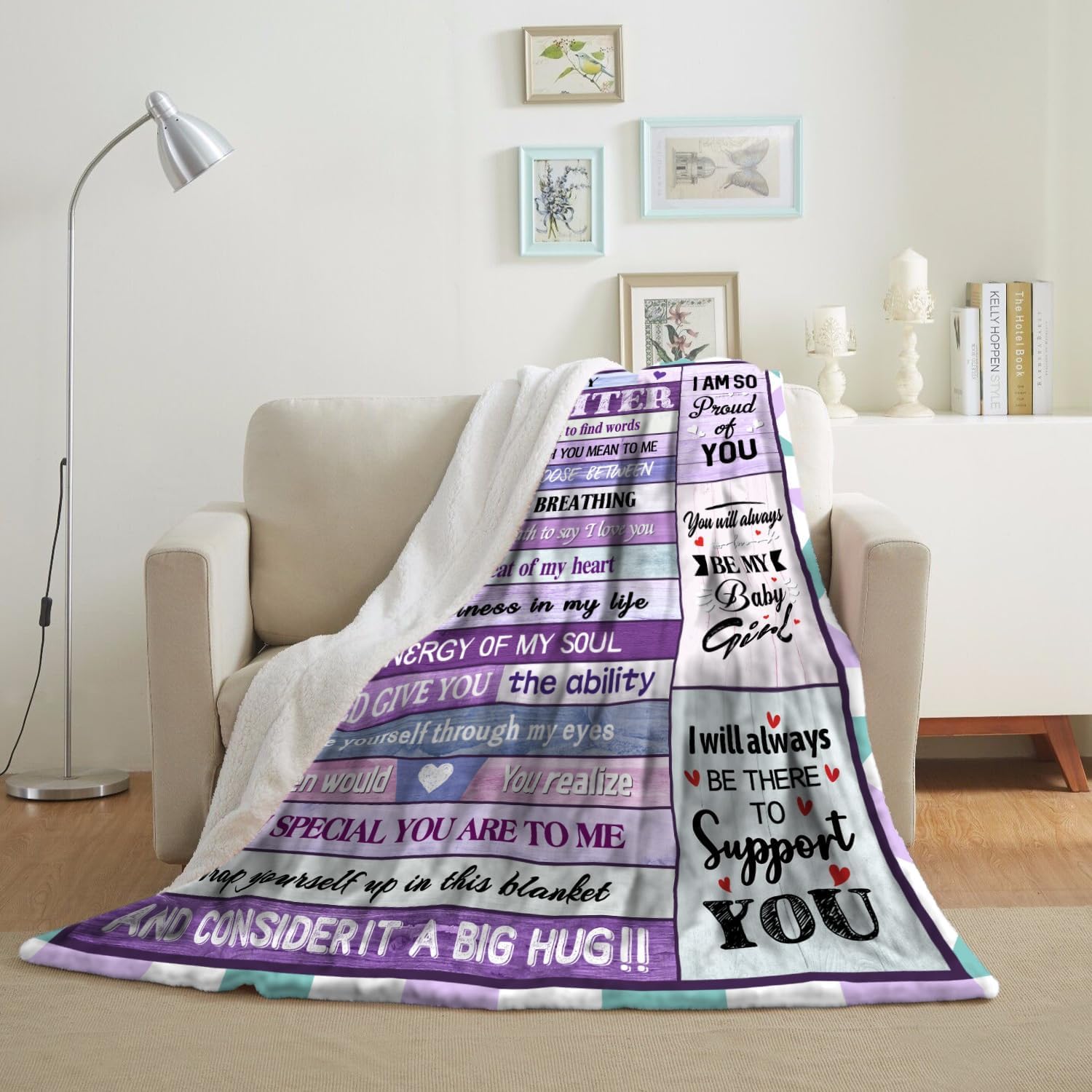 Daughter Gifts, Daughter Christmas Birthday Gift Idea, Birthday Gifts for Adult Daughter, Best Daughter Gifts from Mom Dad, to My Daughter Blanket 50"x60", Christmas Wedding Gifts for Daughter
