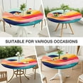 thumbnail image 7 of Colorful Tie Dye Mountain Pattern Round Fitted Tablecloth with Elastic Edge,Dining Table Cover Waterproof,Outdoor Round Tablecloth for Camping,Dining,Indoor and Outdoor, 7 of 7