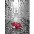 thumbnail image 2 of EREHome Tissu Polyester 5x7ft Tour Eiffel de Paris Décors de Photographie Parapluie Rouge Fond de Studio Photo, 2 of 2