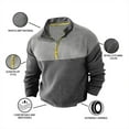 thumbnail image 4 of Admvng Sweatshirts for Men Cargo Vintage Color Block Sports Zipper Stand Up Collar Long Sleeve Sweatshirt, Size S-3XL, 4 of 8