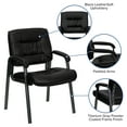 thumbnail image 4 of Flash Furniture Black LeatherSoft Executive Side Reception Chair with Titanium Gray Powder Coated Frame, 4 of 11