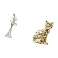 thumbnail image 5 of CoudarTitie Graceful Dancing Cat Figurine Modern Art Sculpture Creative Animal Ornament for Bedroom Office Fireplace Entrance Home Decor, 5 of 8